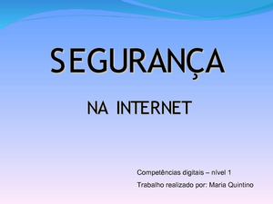 SEGURANÇA NA INTERNET - 2