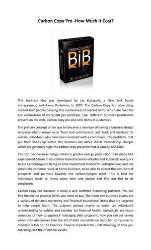 Carbon Copy Pro Cost