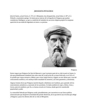 BIOGRAFIA DE PITAGORAS