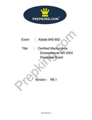 Prepking 9A0-802 Exam Questions