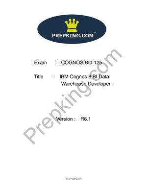 Prepking BI0-125 Exam Questions