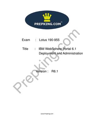 Prepking 190-955 Exam Questions