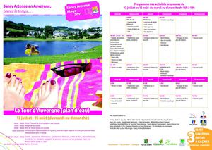 Programme Sancy Artense Plage 