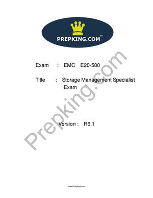 Prepking E20-580 Exam Questions