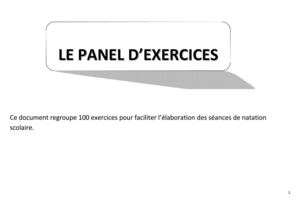 Panel d'exercices 