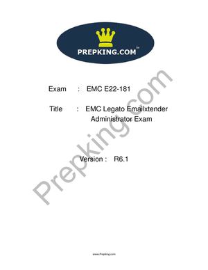 Prepking E22-181 Exam Questions