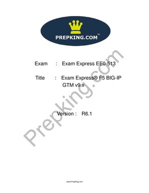 Prepking EE0-513 Exam Questions