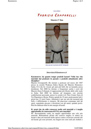 Intervista Fabrizio Comparelli