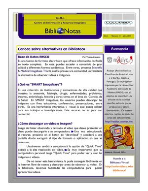 BiblioNotas-Julio, 2011