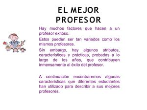 EL MEJOR PROFESOR