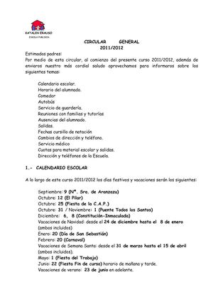 circular comienzo curso 11-12
