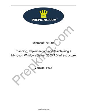 Prepking 70-294 Exam Questions