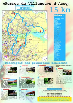 Circuit vélo n° 3 - "Fermes de Villeneuve d'Ascq"