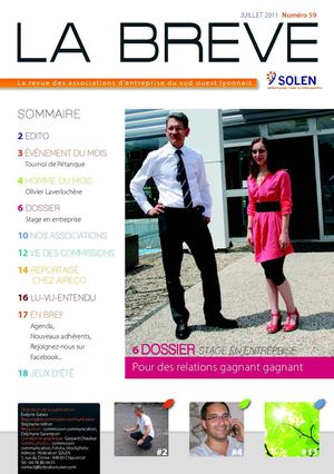 La Brève n° 59 de SOLEN - juillet 2011