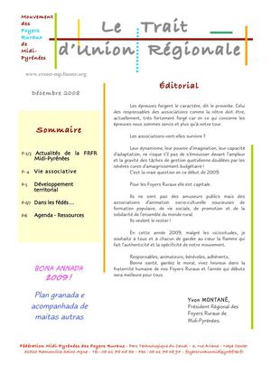 Trait d'Union - Décembre 2008