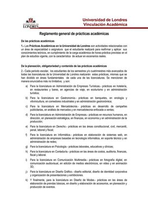 Documentos de prácticas académicas Generales de UDL