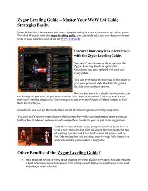 Zygor Leveling Guide