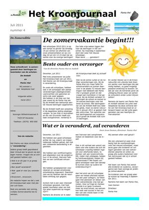 Kroon journaal zomer 2011