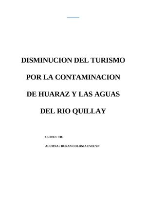 Contaminacion en Huaraz y el Rio Quillcay