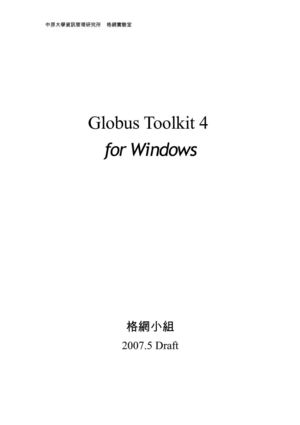 GlobusToolkit 4 for Windows