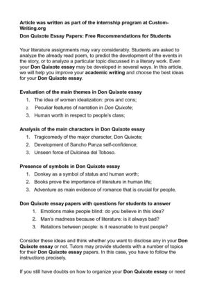Research Essay Proposal Don Quixote Essay Papers Free Recommendations For Students Modest Proposal Essay Ideas also What Is The Thesis Of An Essay Calamo Don Quixote Essay Papers Free Recommendations For Students Importance Of Good Health Essay