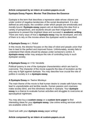 English Literature Essay Structure Dystopia Essay Papers Movies That Disclose The Essence Persuasive Essay Papers also Essay On Photosynthesis Calamo Dystopia Essay Papers Movies That Disclose The Essence Essay On English Literature