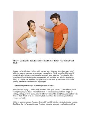 how to get your ex boyfriend back