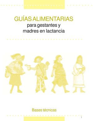 Guía alimentaria gestantes y lactantes en Colombia.