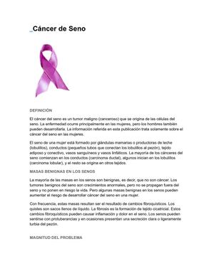 Cáncer de Seno