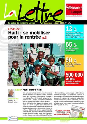 La Lettre de Solidarité Laïque n°32 - Septembre/octobre 2011