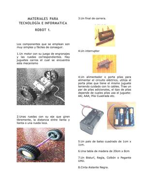 MATERIALES PARA EL ROBOT 1