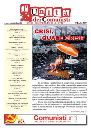 L'Unità dei Comunisti ed. 27 luglio 2011