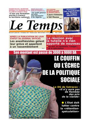 Le Temps d'Algérie Edition du Mercredi 27 juillet 2011