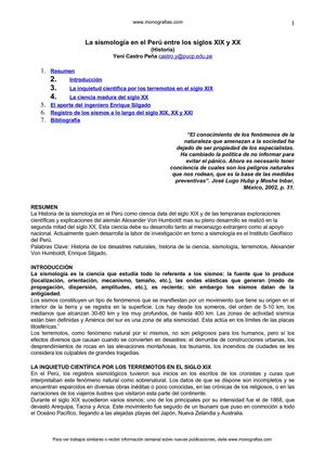 SISMOLOGIA EN EL PERU