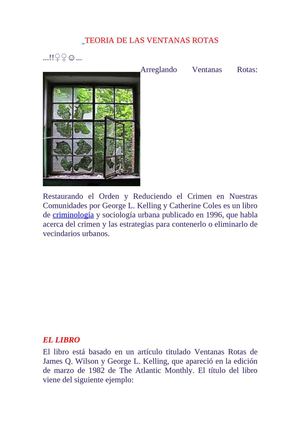 teoria de las ventanas rotas