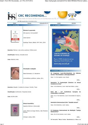 CRC Recomenda... (n.º 376, 25-07-2011)