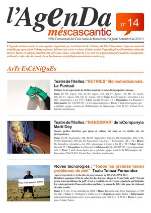 Agenda Cultural / núm. 14 / agost - setembre 2011