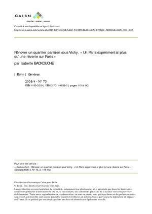 rapport Backouche