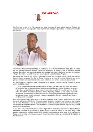BIOGRAFÍA DEL JOE
