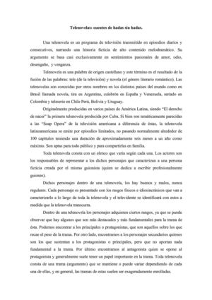 Las telenovelas: cuentos de hadas sin hadas
