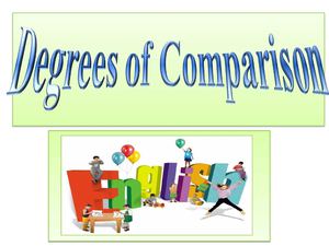 Степени сравнения английских прилагательных