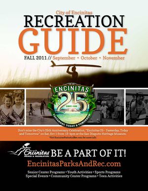City of Encinitas Fall 2011 Recreation Guide Brochure