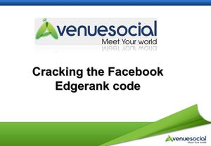 Cracking the Facebook Edgerank code