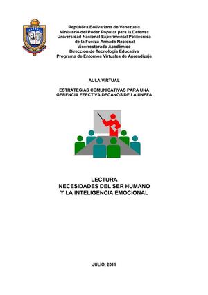 Necesidades del ser humano y la inteligencia emocional