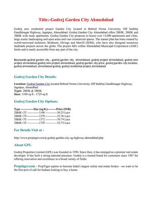 Godrej Garden City Ahmedabad