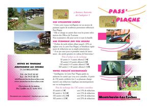 Dépliant Pass'Plagne Montchavin Les Coches Eté 2011