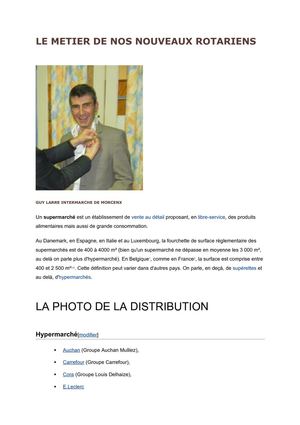 INTERMARCHE QUI SOMMES NOUS AVEC GUY LARRE