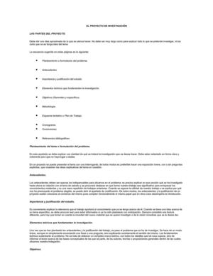 EL PROYECTO DE INVESTIGACIÓN