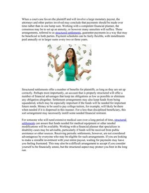Structured Settlements