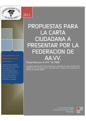 CARTA CIUDADANA ASOCIACION VECINOS EL PINO